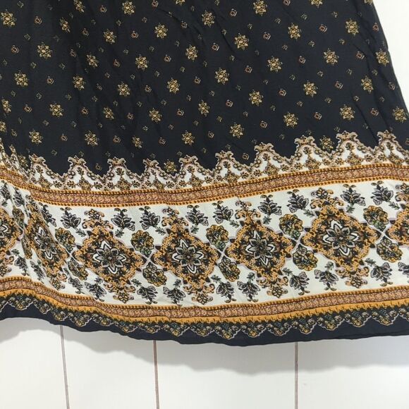 Ryan Michelle Women's Off Shoulder Bell Sleeve Midi Floral Boho Dress Size 4 - Picture 5 of 7